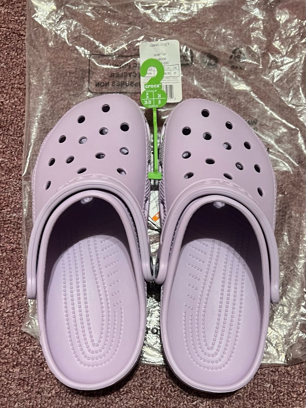 CROCS Kids' Classic Clog in Light Lavender